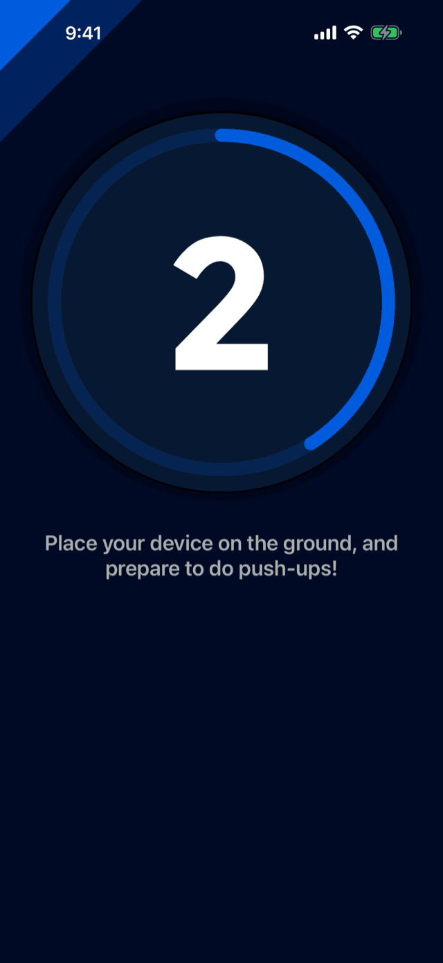 The 3-2-1 countdown filling the screen before a set