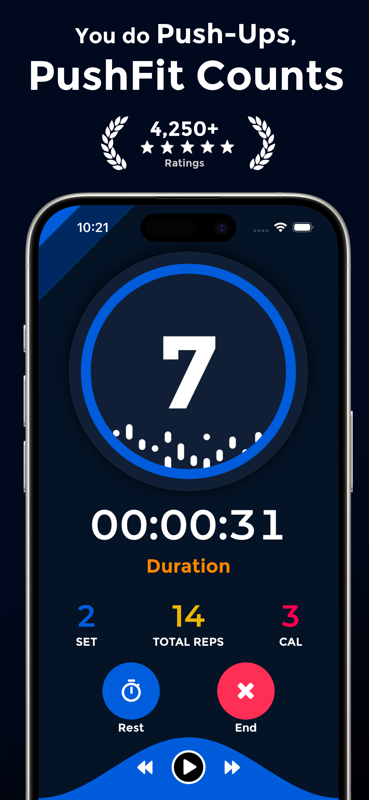 Workout screen